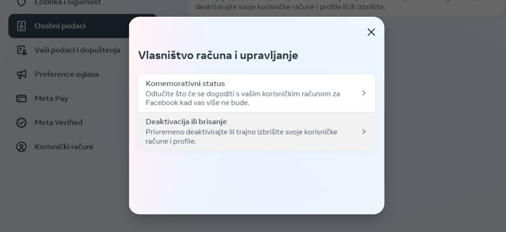 Kako izbrisati instagram - Brisanje