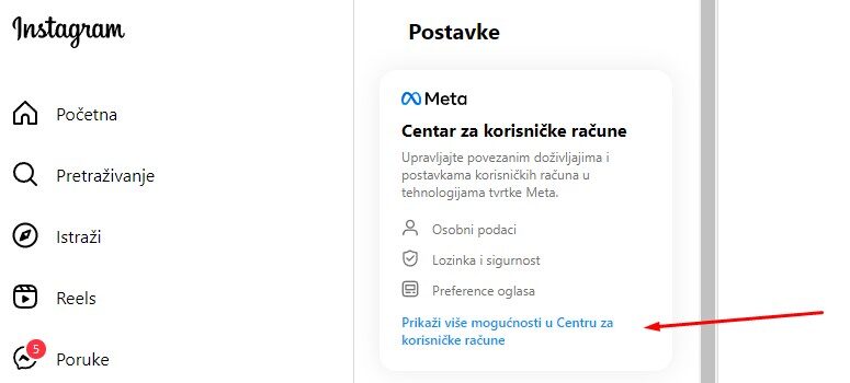 Kako izbrisati instagram - Centar za račune