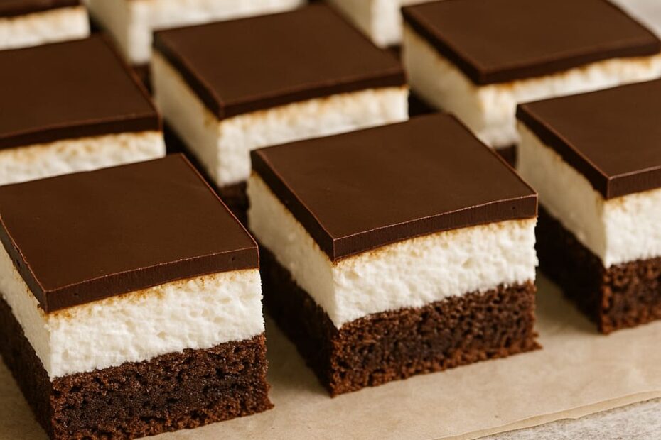 Mančmelou kolač - mekani desert sa čokoladnom glazurom