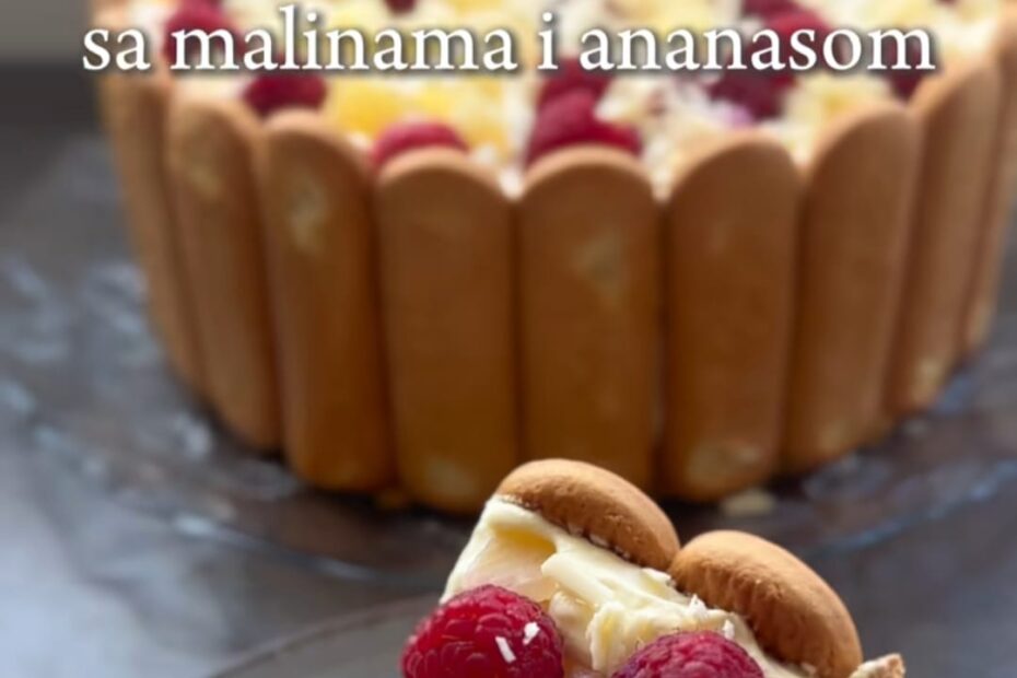 Vanilla torta sa sladoledom i ananasom (bez pečenja)