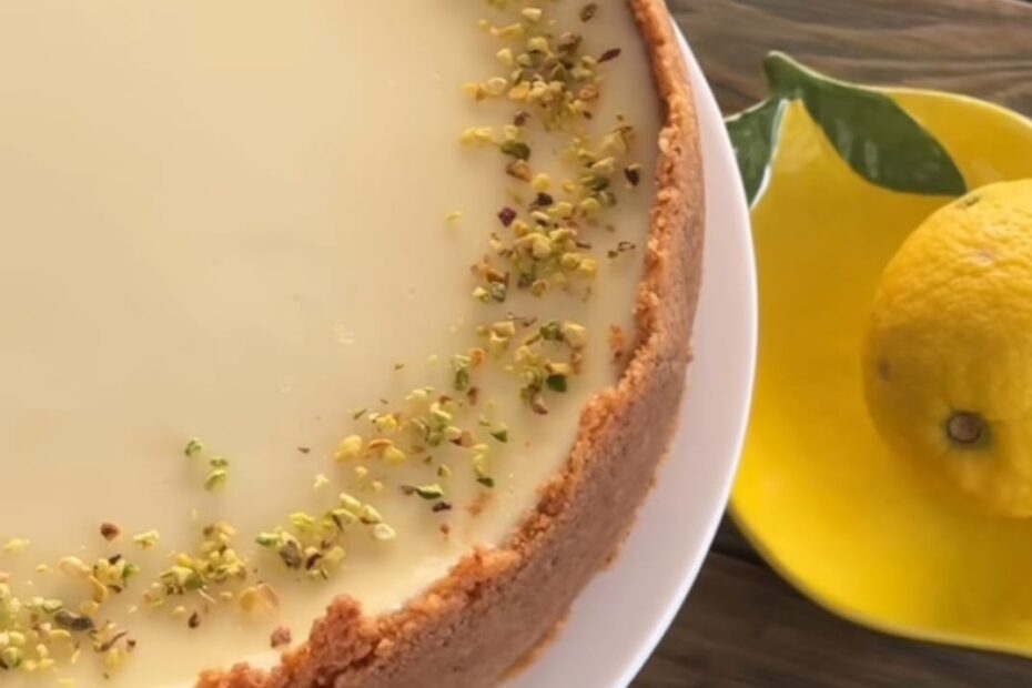 Pečeni kolač od sira s limunom i bijelom čokoladom