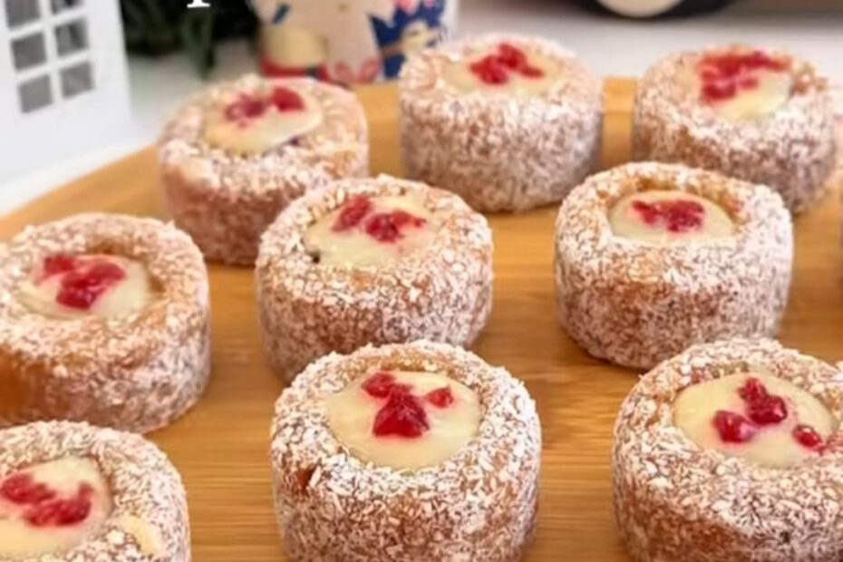 Kokos–malina posni kolačići