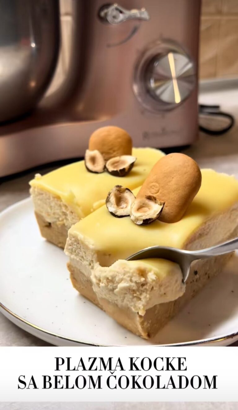 Plazma kocke s bijelom čokoladom