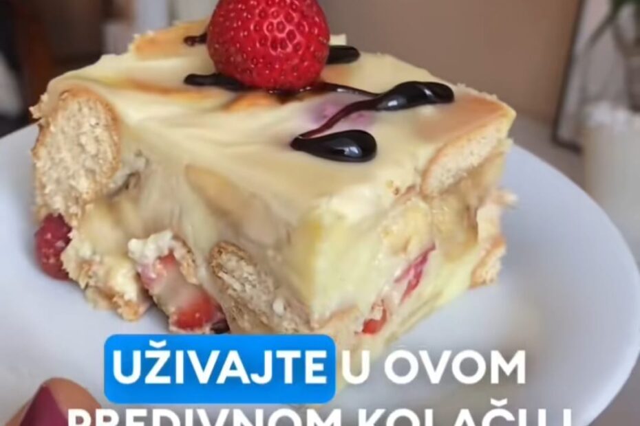 Brzi voćni kolač s pudingom