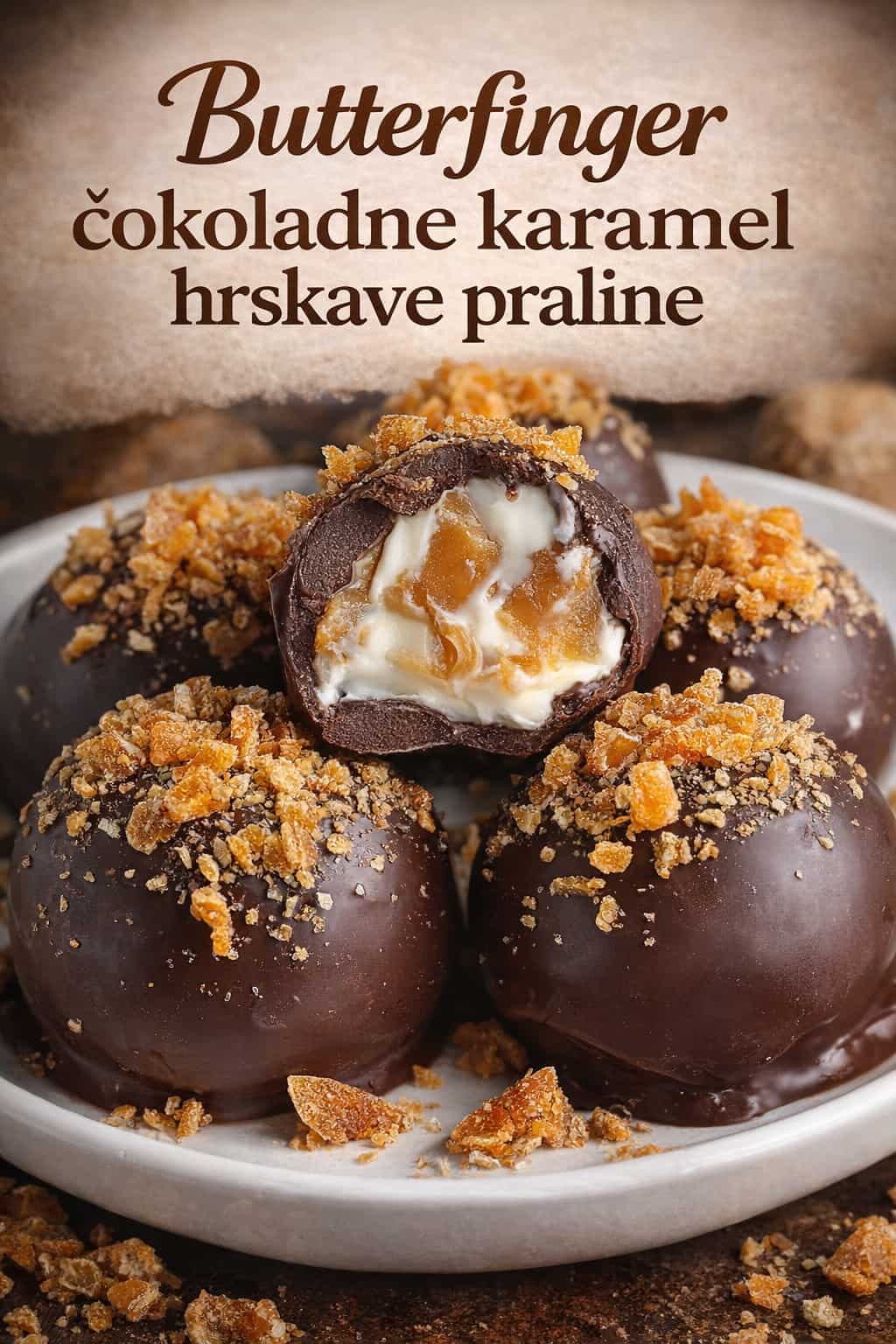 Butterfinger čokoladne karamel hrskave praline