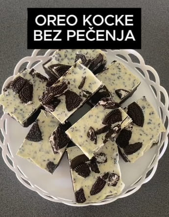 Oreo krem kocke bez pečenja