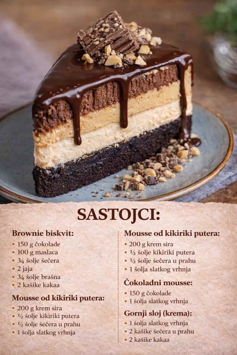 Brza čokoladna torta s mousseom od kikiriki putera