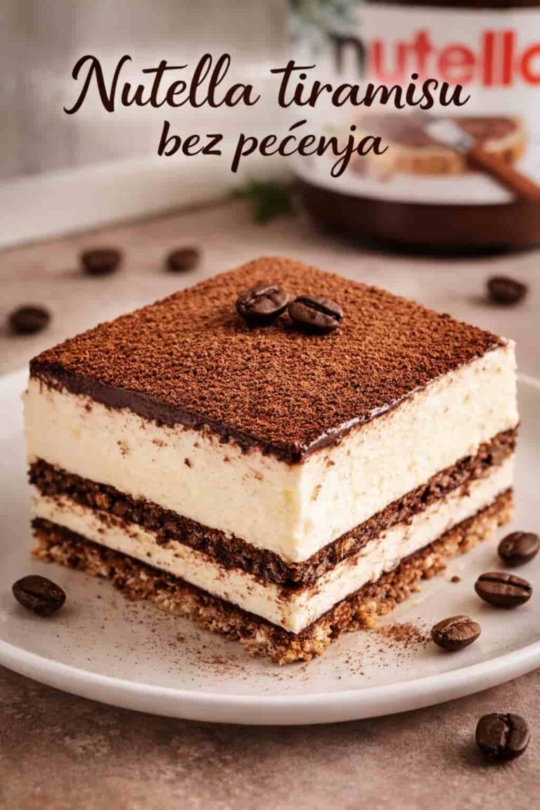 Nutella tiramisu bez pečenja