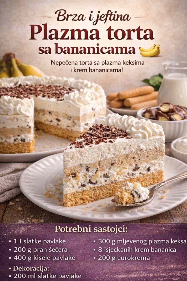 Brza kremasta torta bez pečenja 🍰