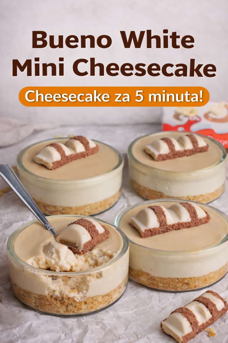 Bueno White Mini Cheesecake Bez pecenja – Gotov za 15 minuta!