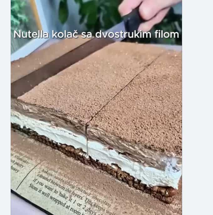 Nutella kolač sa dvostrukim filom Priprema