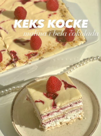 Brzi recept za savršen desert: Keks kocke sa malinama i bijelom čokoladom