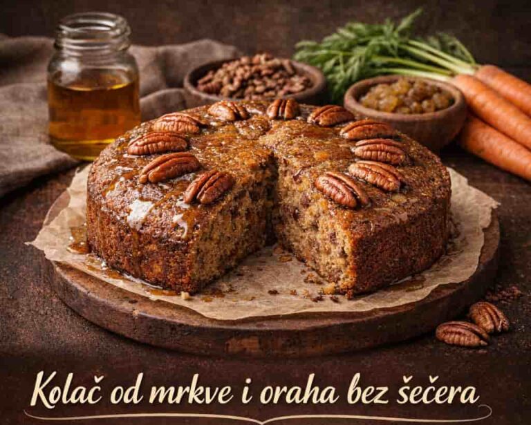 Sočni kolač od mrkve i oraha bez šećera – prirodno sladak i nevjerovatno mekan!