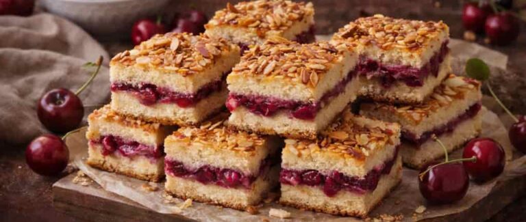  Kolač sa višnjama i bademima (od kompota)