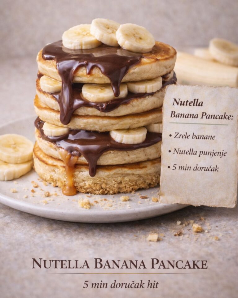 Nutella Banana Pancake – 5 Min Doručak Hit