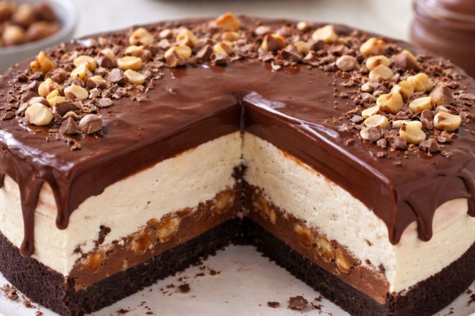 Cheesecake s čokoladom, lješnjakom i vanilijom bez pečenja