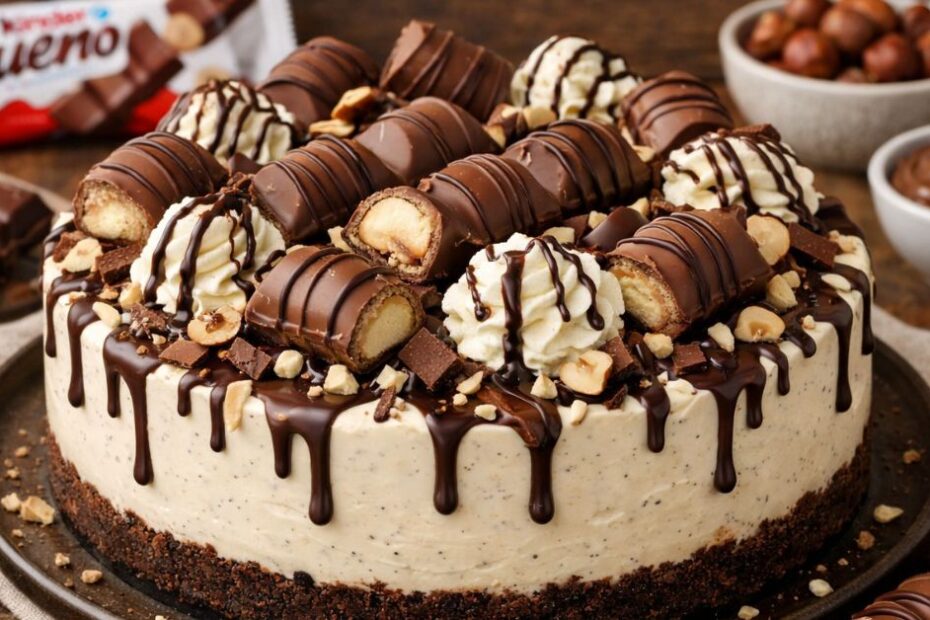 Cheesecake s vanilijom i Kinder Bueno čokoladom bez pečenja