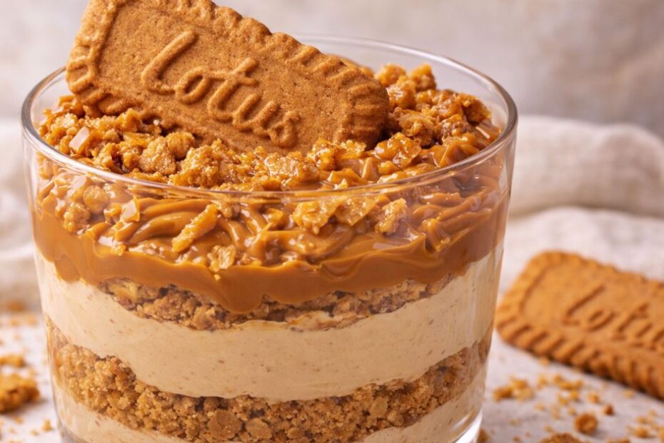 Hrskavi Lotus Biscoff desert u čaši