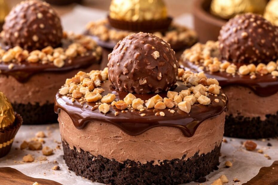 Mini Ferrero Rocher cheesecake kolači bez pečenja
