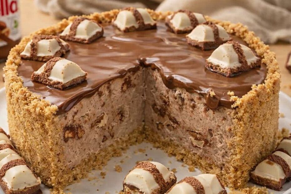 Nutella Kinder Bueno cheesecake bez pečenja