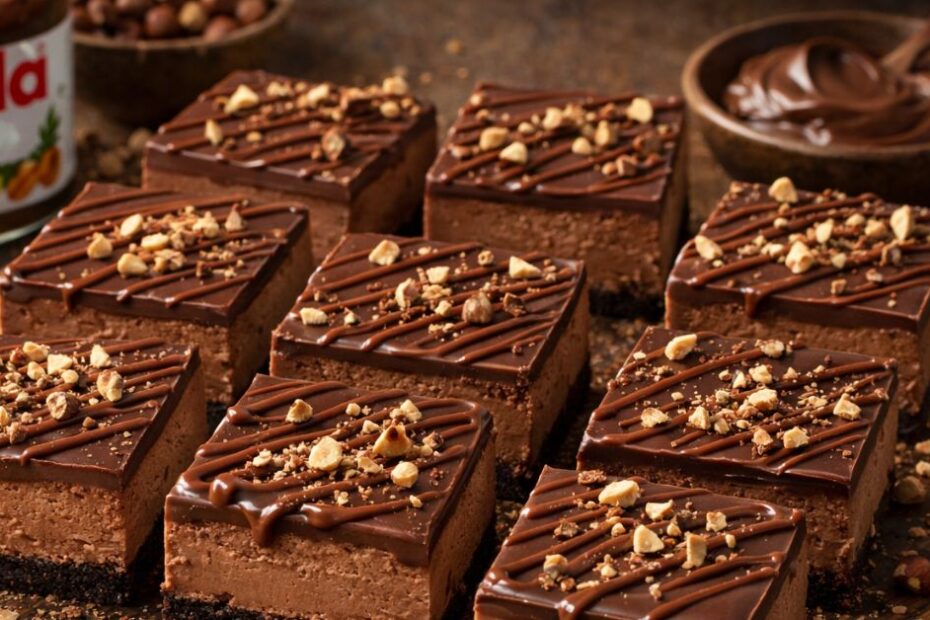 Nutella cheesecake kocke