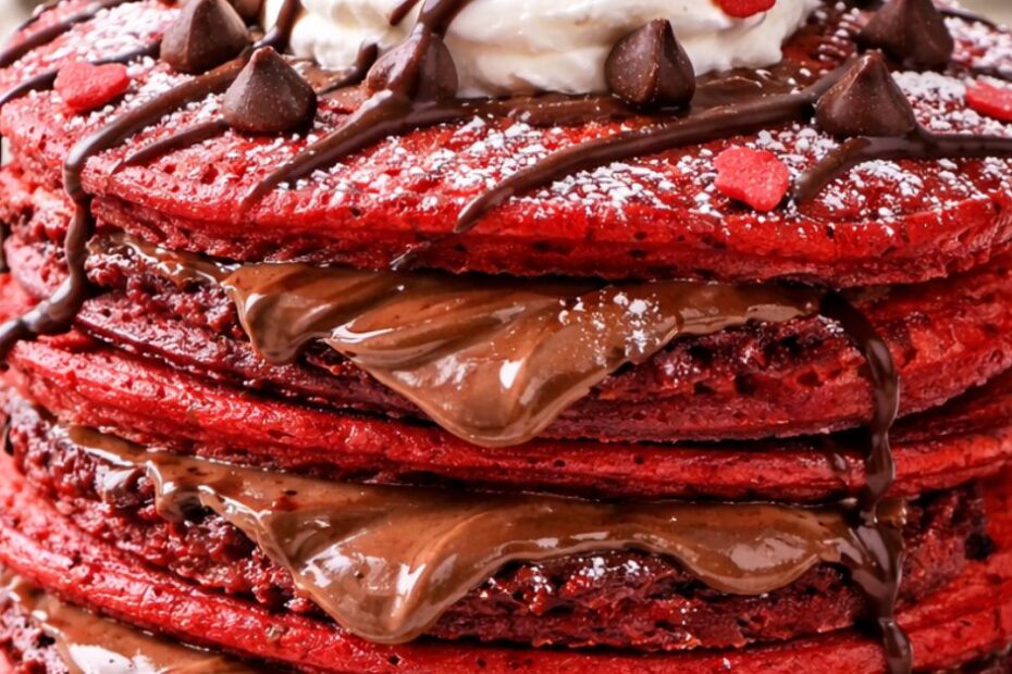 Red Velvet palačinke punjene Nutellom