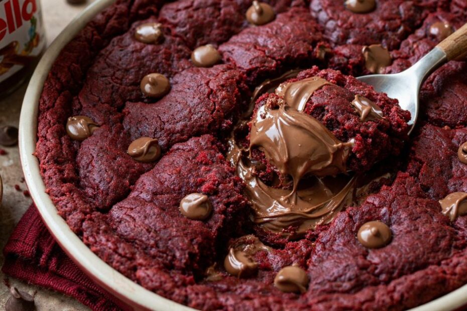 Red velvet Nutella cookie pita koja se jede kašikom