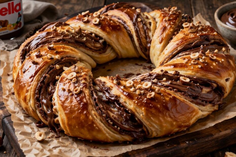 Uvijena Nutella brioche poslastica