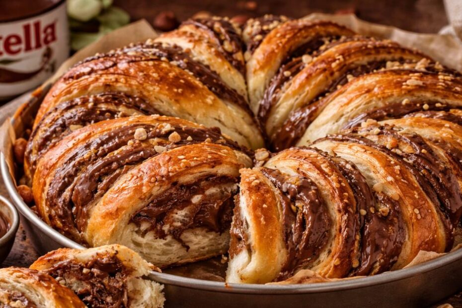 Uvrnuta Nutella brioche pogača