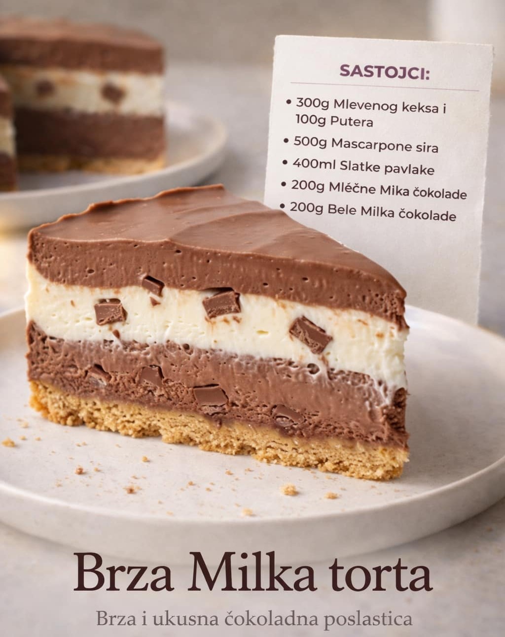 Brza Milka Torta – Kremasti Recept Bez Pečenja