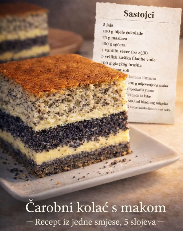 Čarobni kolač od maka (5 slojeva) 🍰