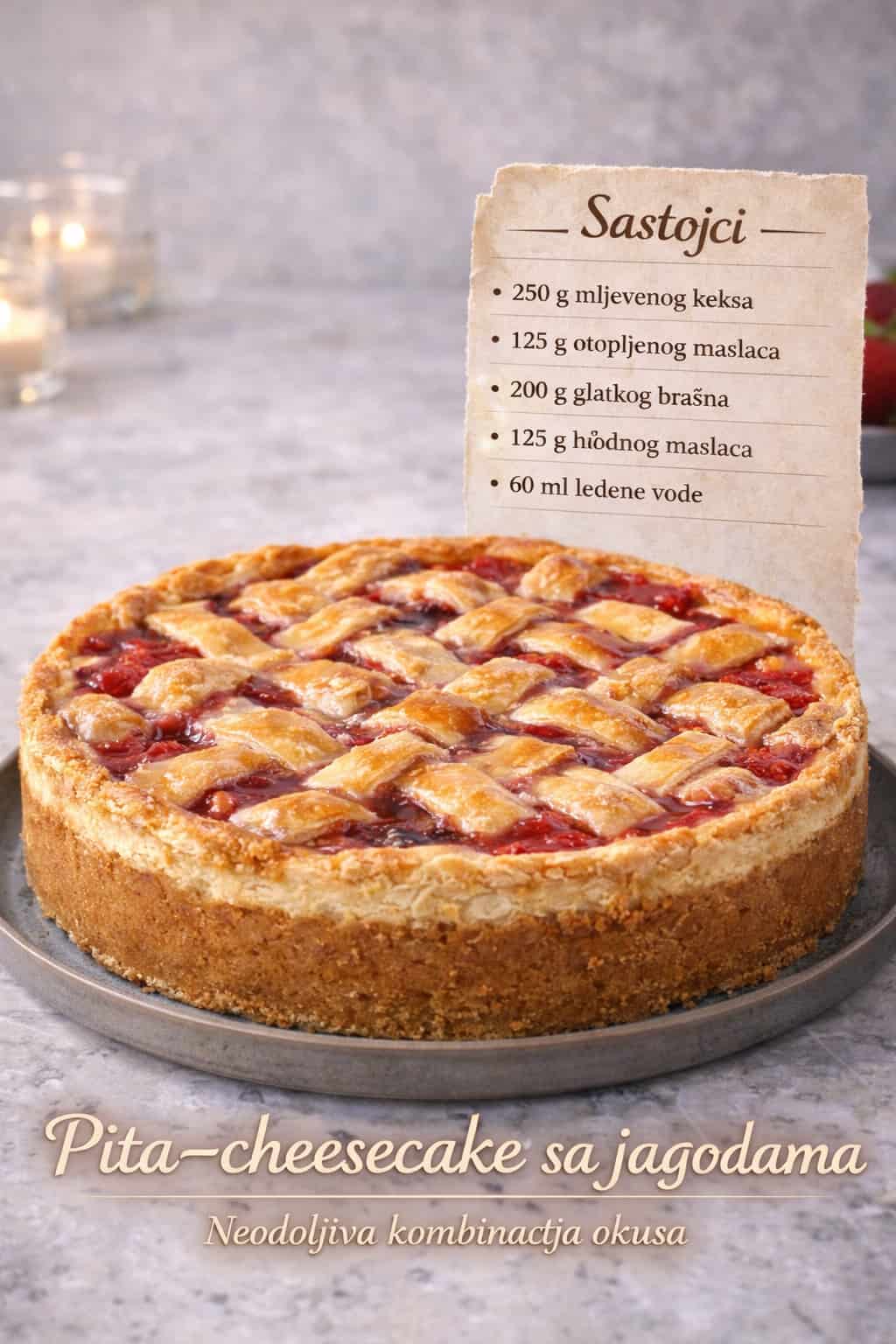 Pita–cheesecake sa jagodama