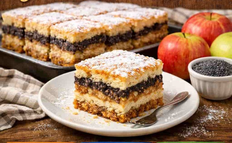 Kolač bez tijesta koji uvijek uspijeva: Sipana pita s jabukama i makom