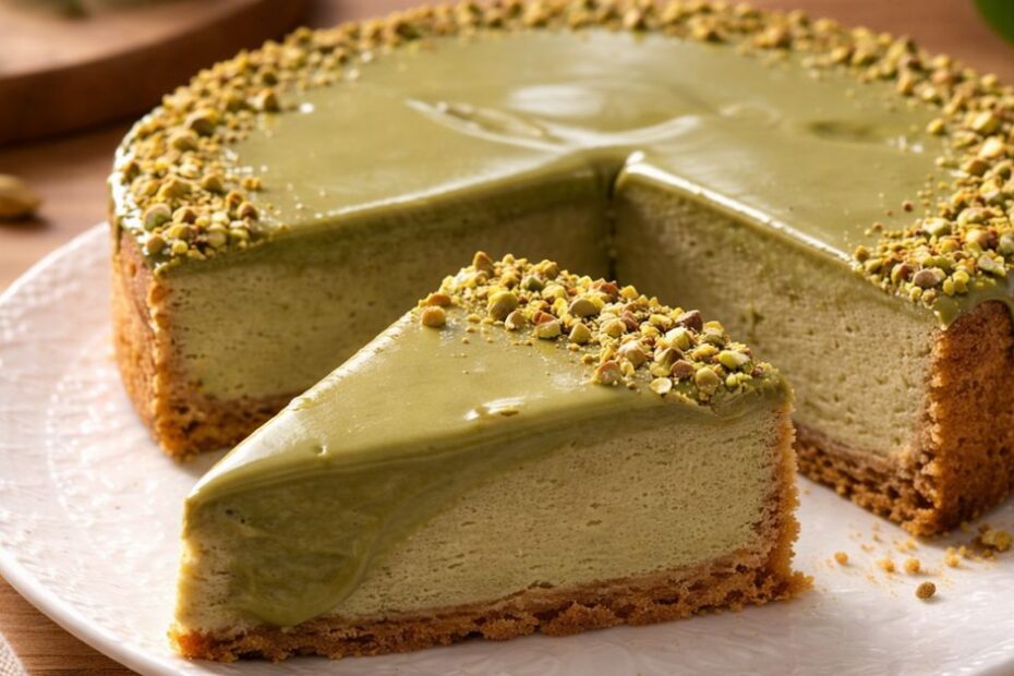 Kremasti proteinski cheesecake od pistacija sa svježim sirom