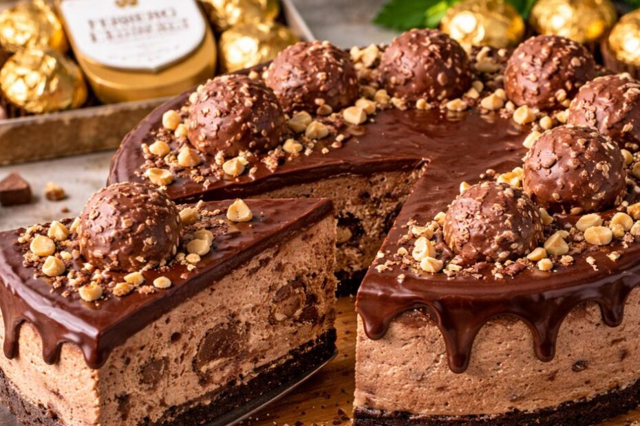 Nepečeni Ferrero Rocher cheesecake
