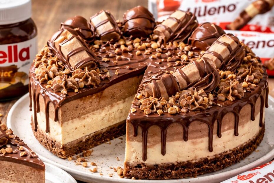 Nutella Kinder Bueno cheesecake